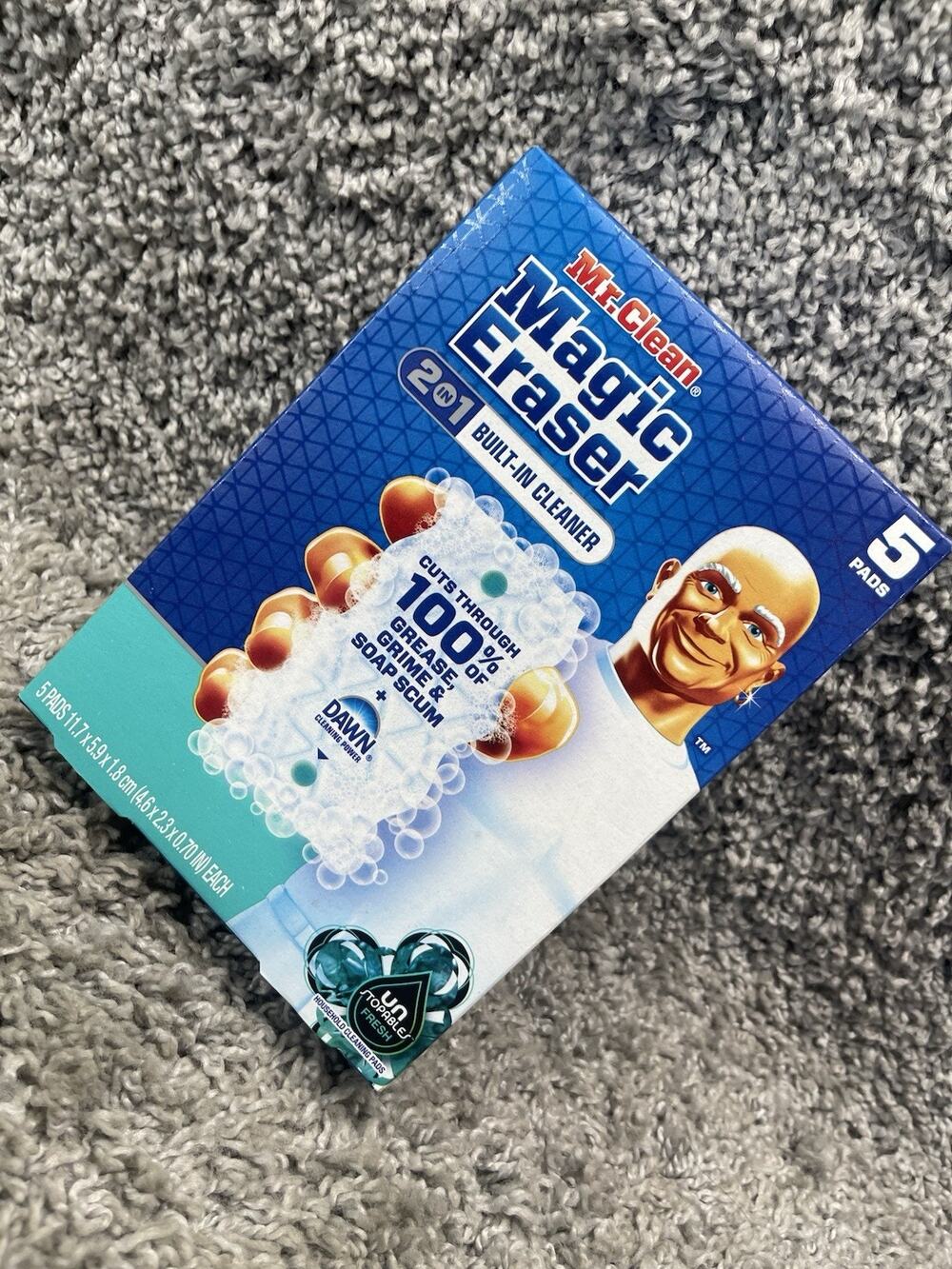 Mr Clean Magic Eraser 2in1 Built In Cleaner 5 Pads Unstoppables Fresh New